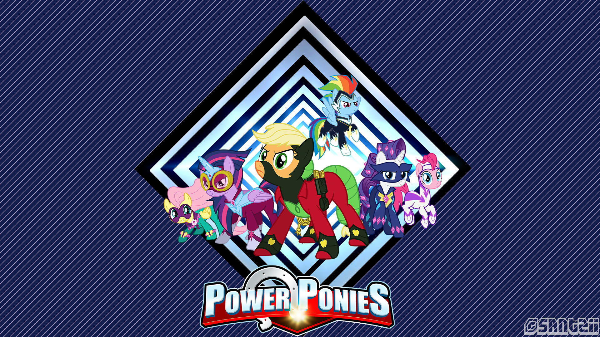 Power-Ponies wallpaper (w. text) by kingzbr and Santzii