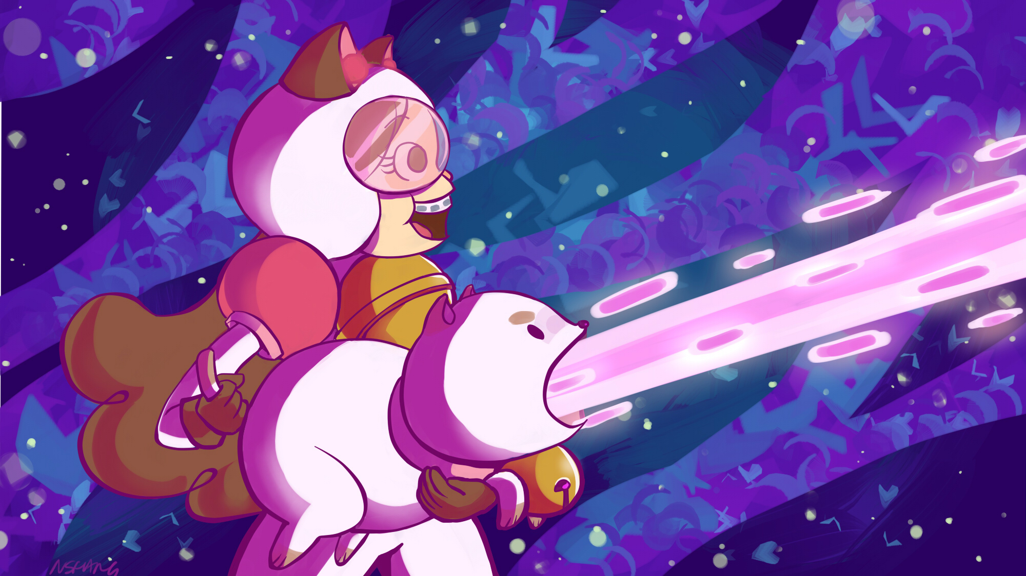 Mabee And Puppycat by nschang