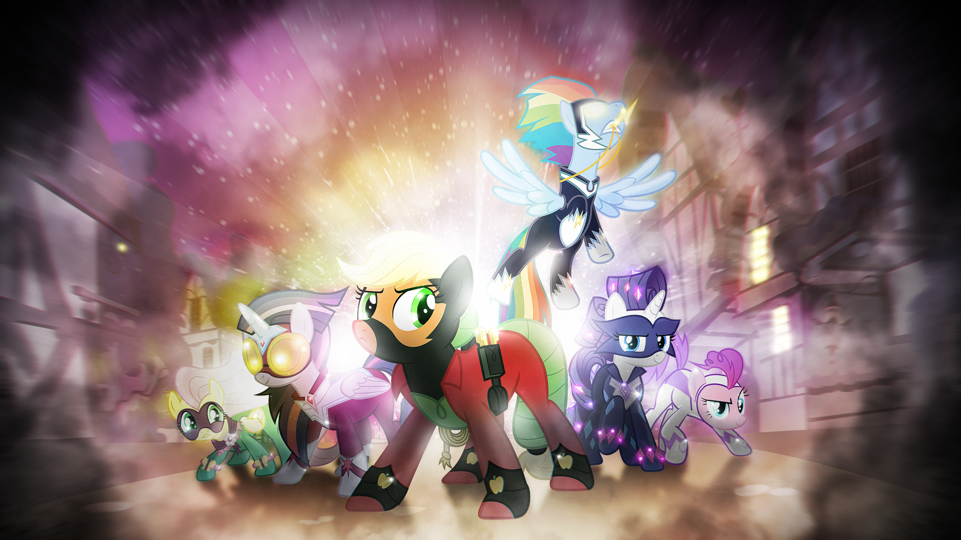 Wallpaper ~ The Power Ponies. [VIP] by 90Sigma, ImperfectXIII, Lahirien, Makkah-Chan and Reginault