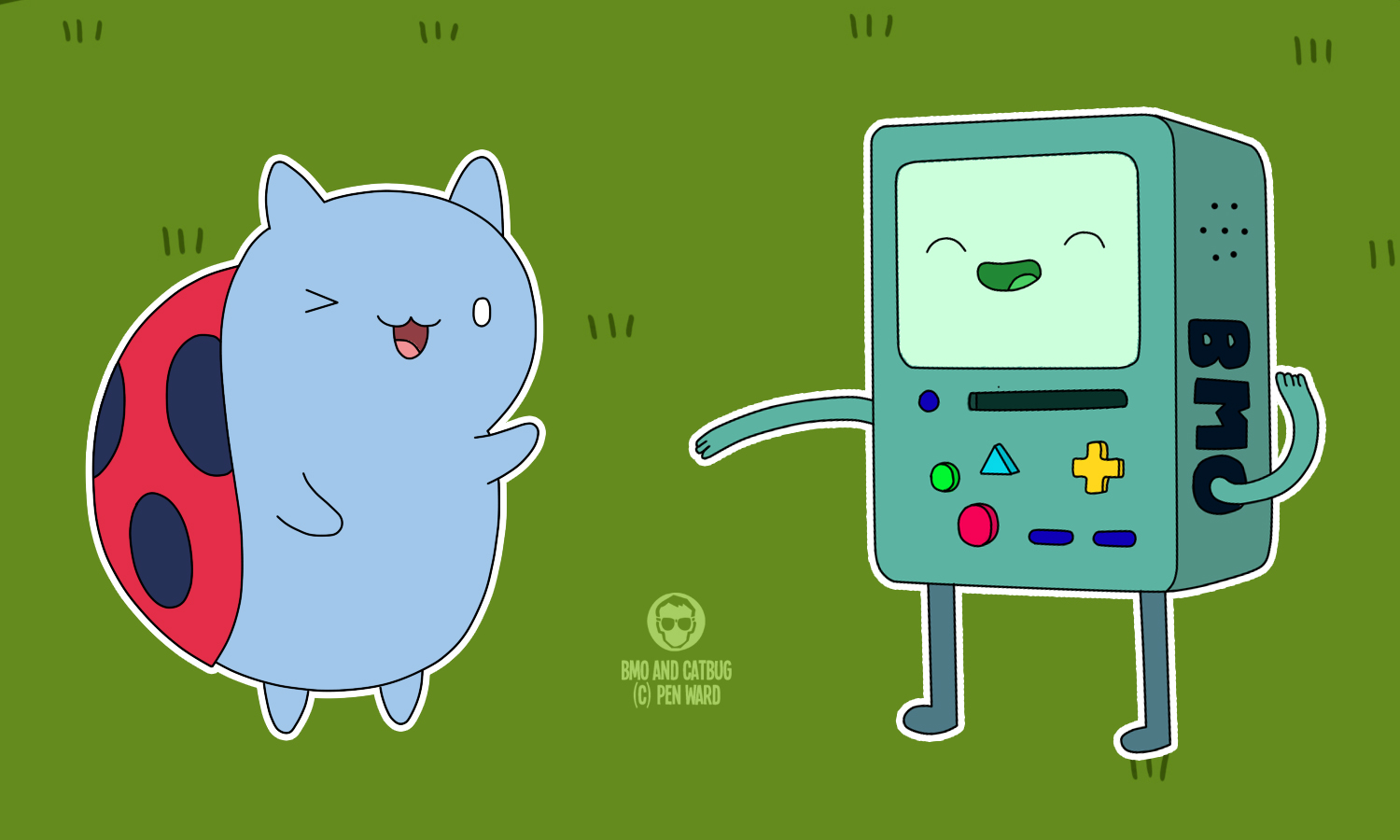 Catbug and BMO by VirusReloaded