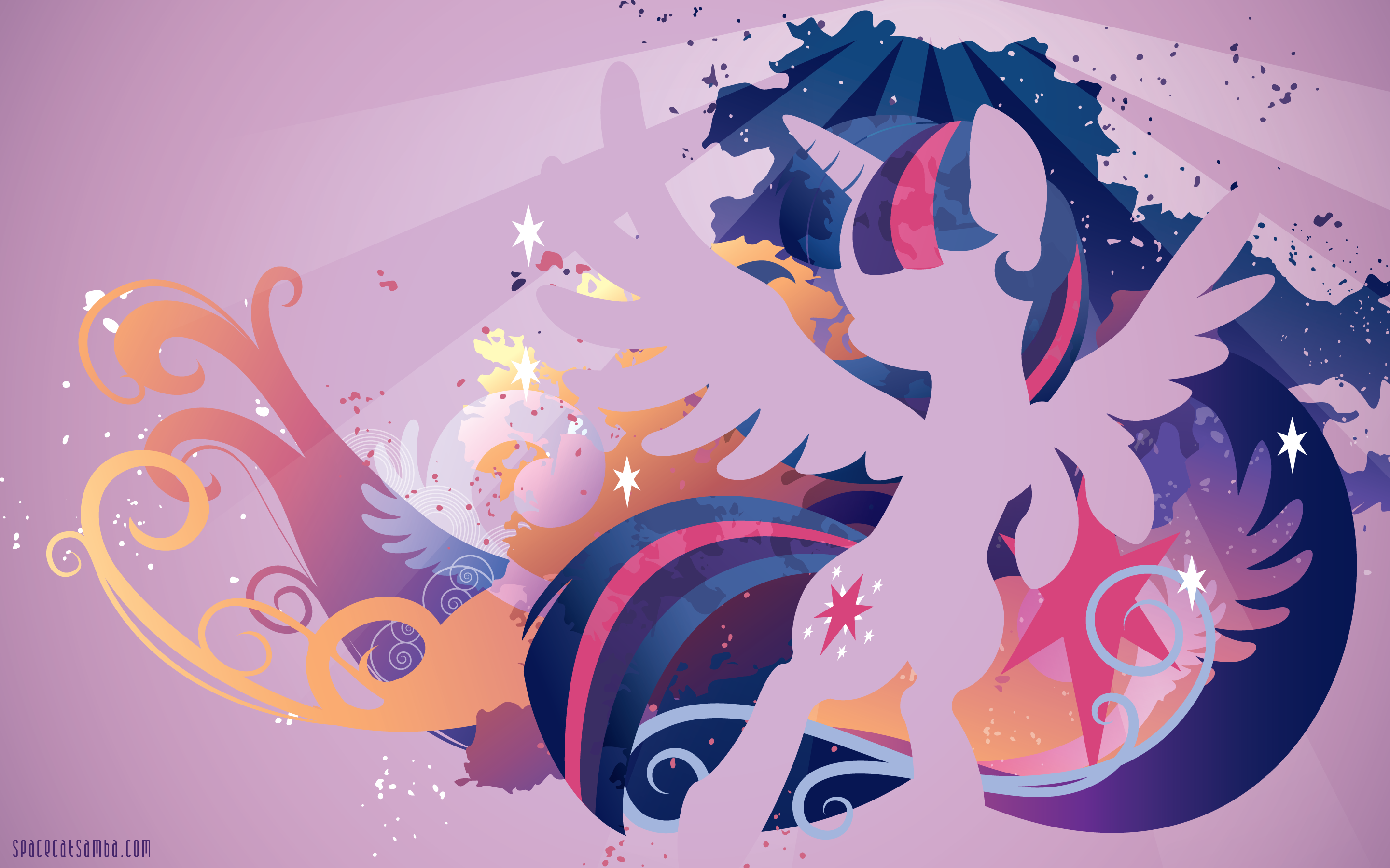 Princess Twilight Silhouette Wall by SambaNeko