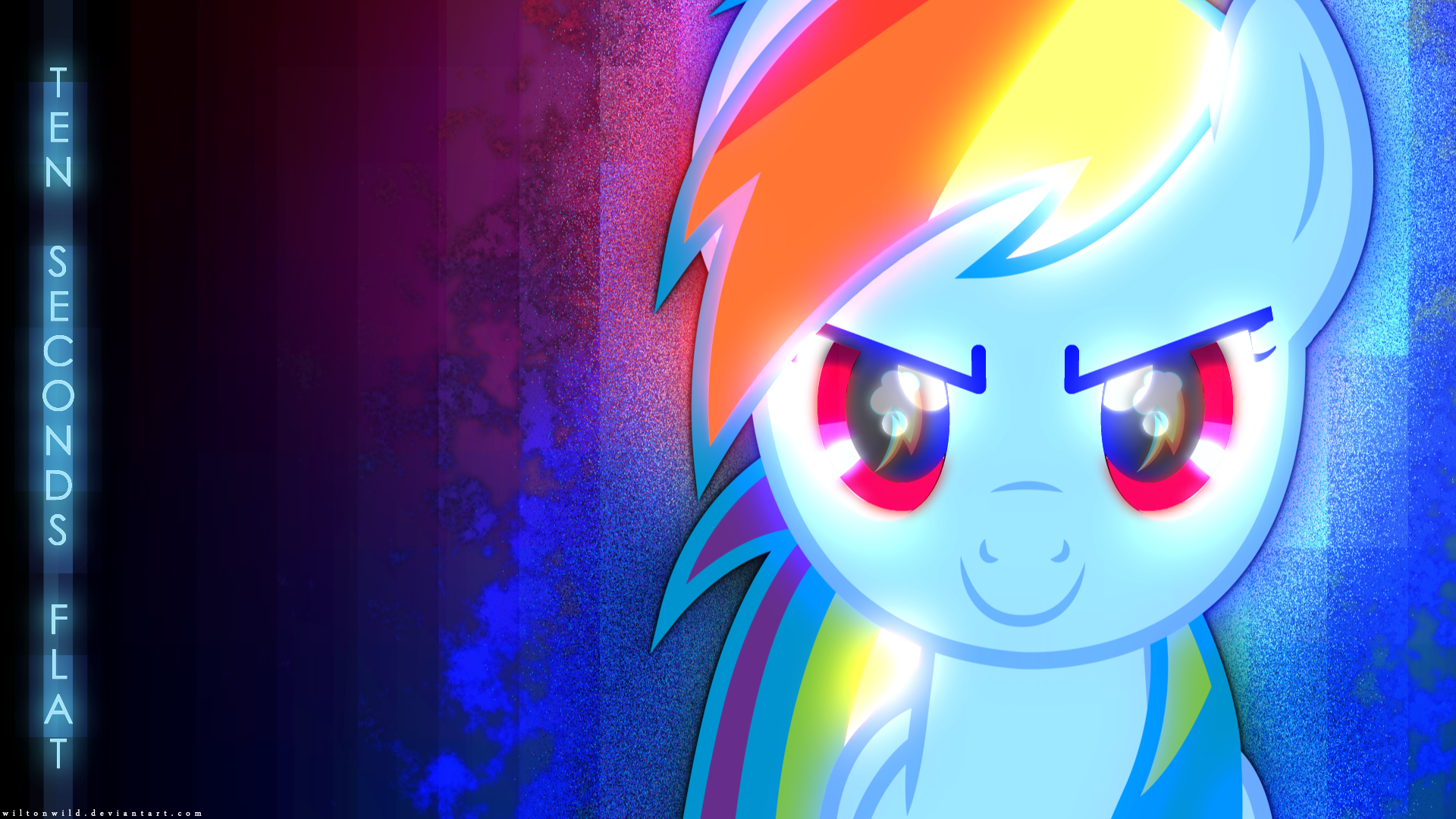 Rainbow Dash HD Wallpaper | Ten Seconds Flat by BlackGryph0n and wiltonwild