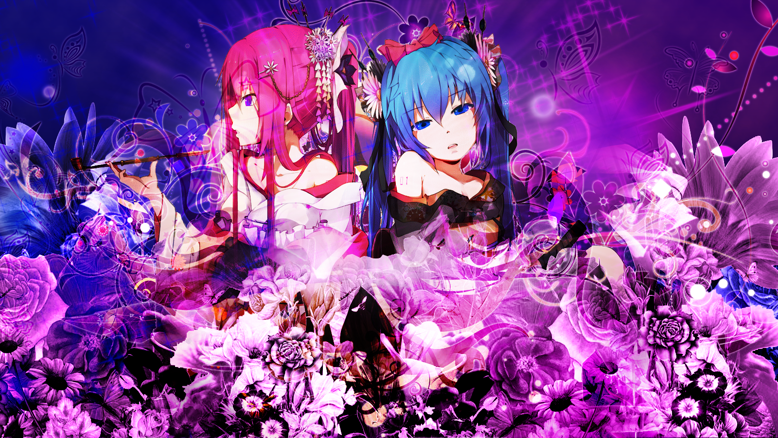 Miku and Luka Wallpaper by Jos3chan and YukinaTrancy