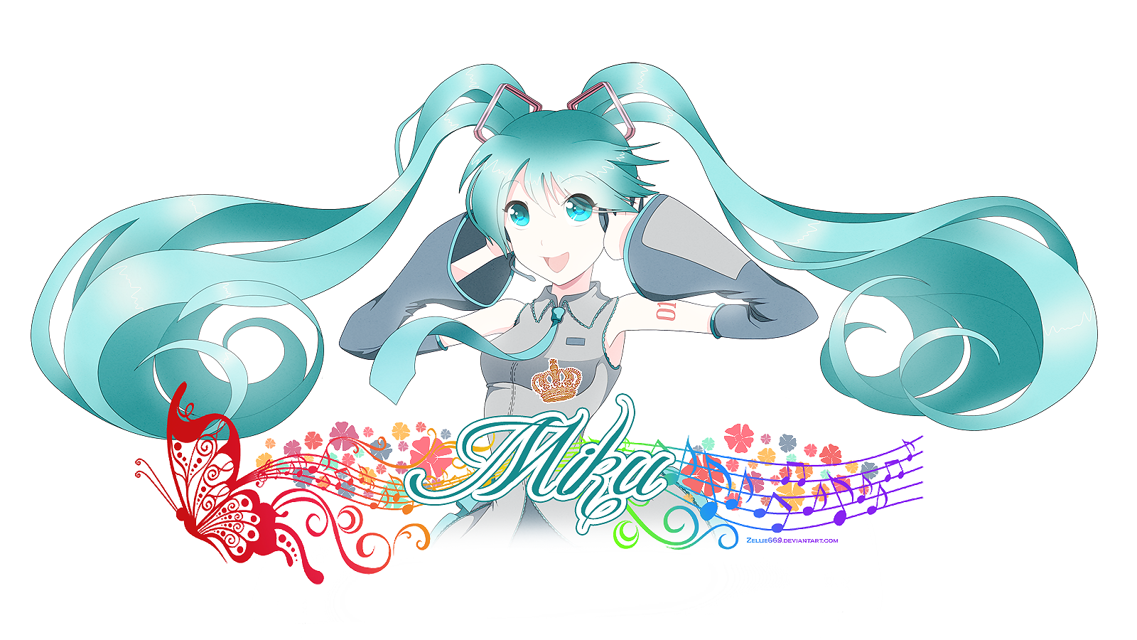 Vocaloid: Hatsune Miku by NightPink12 and Zelbunnii