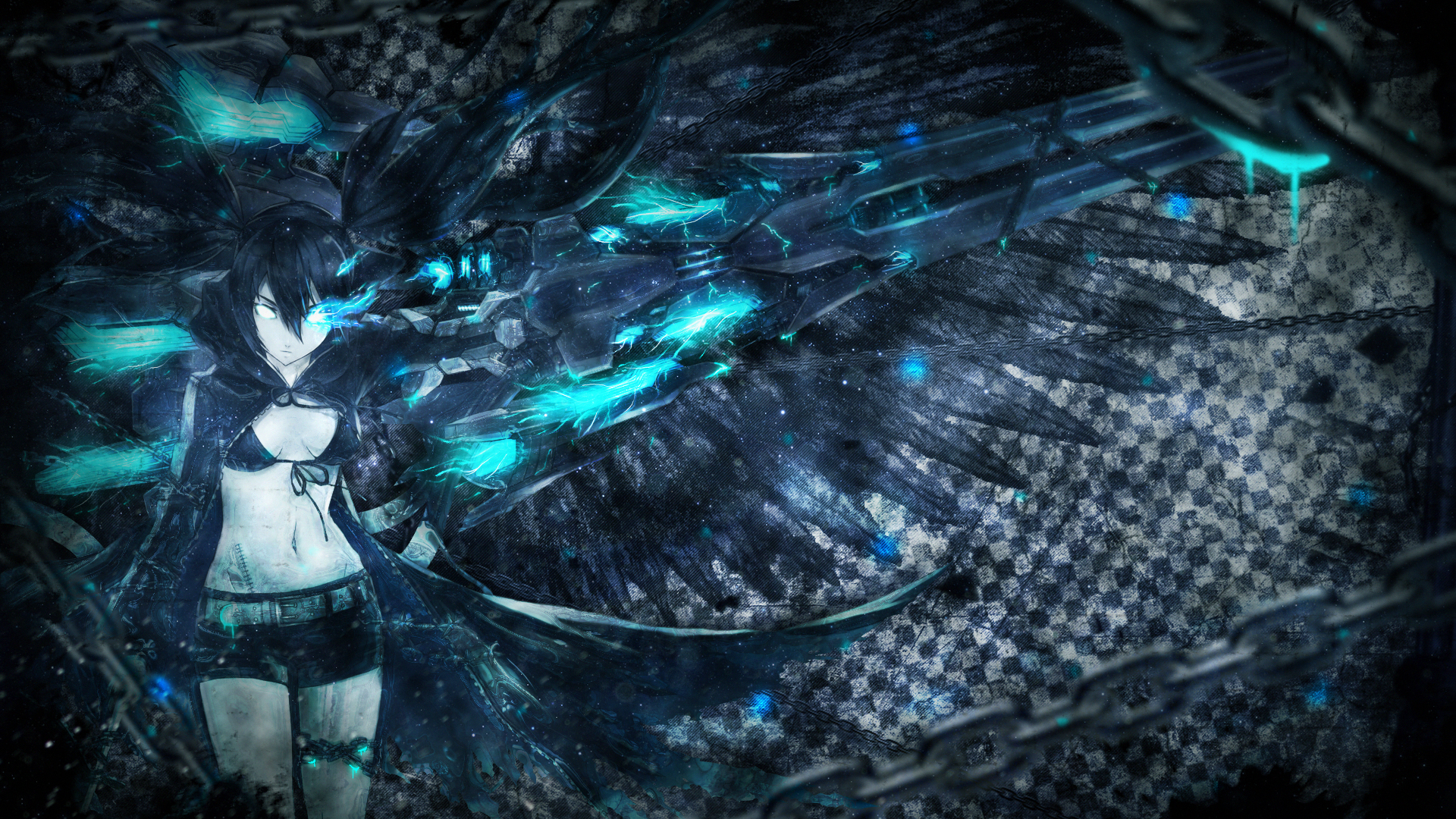 Wallpaper ~ Black Rock Shooter. by GatoDet and Mackaged