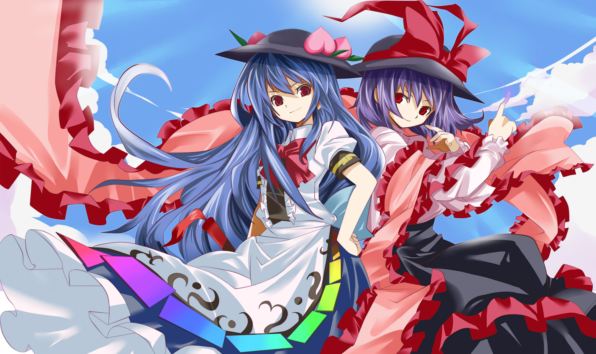 天界組 By Gintarou ぎん太郎 Touhou Wallpapers My Little Wallpaper Wallpapers Are Magic