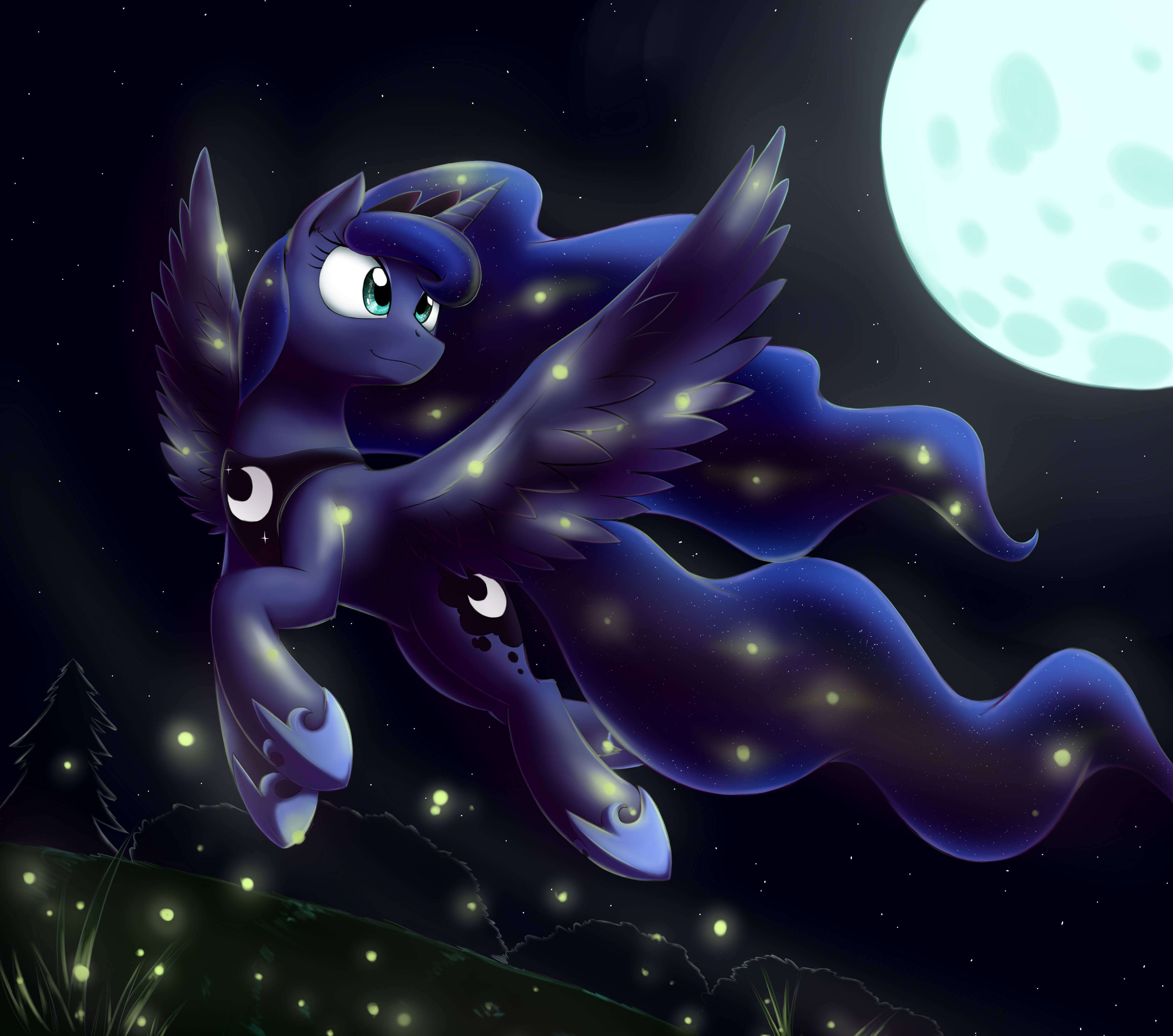 Luna's fireflies by otakuap