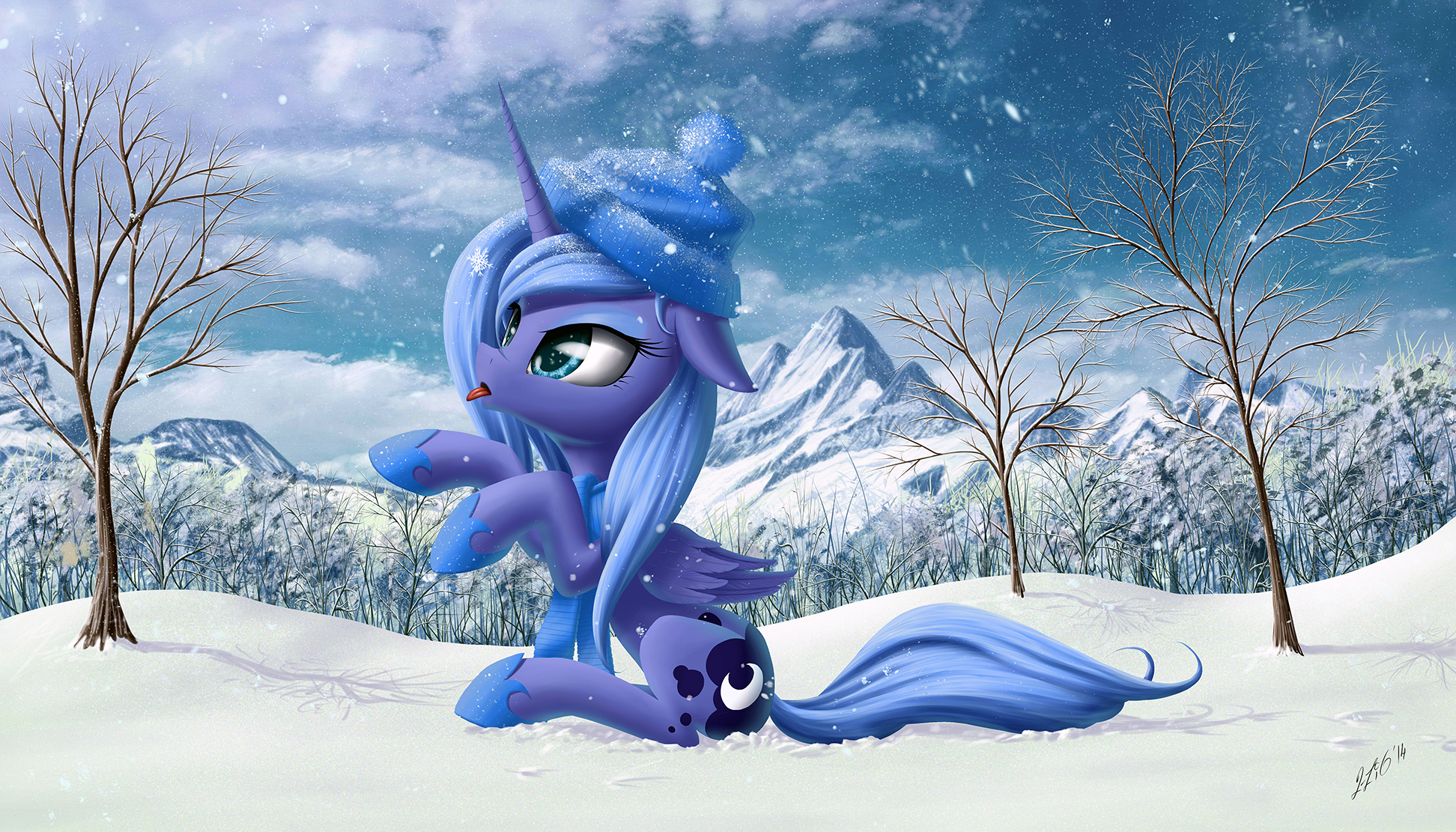 Princess Luna ebashit snow by ZiG-WORD