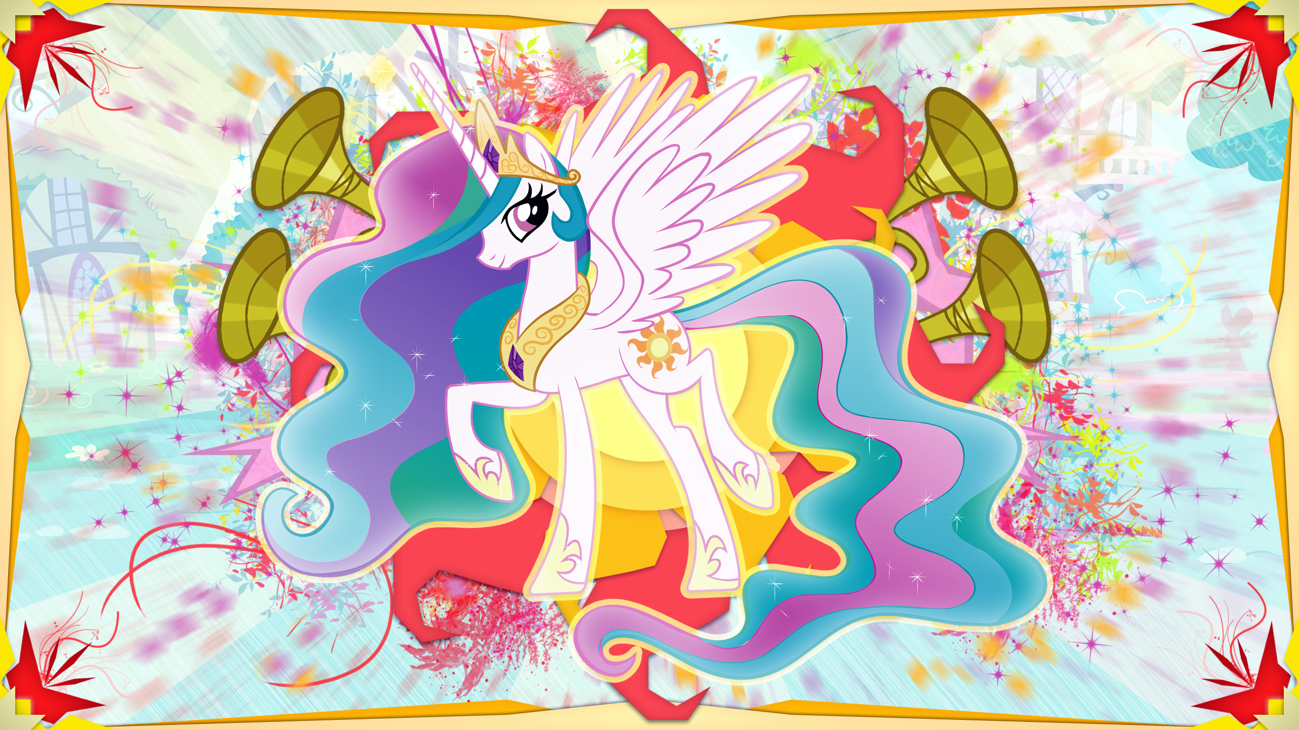 Princess Celestia wallpaper by skrayp