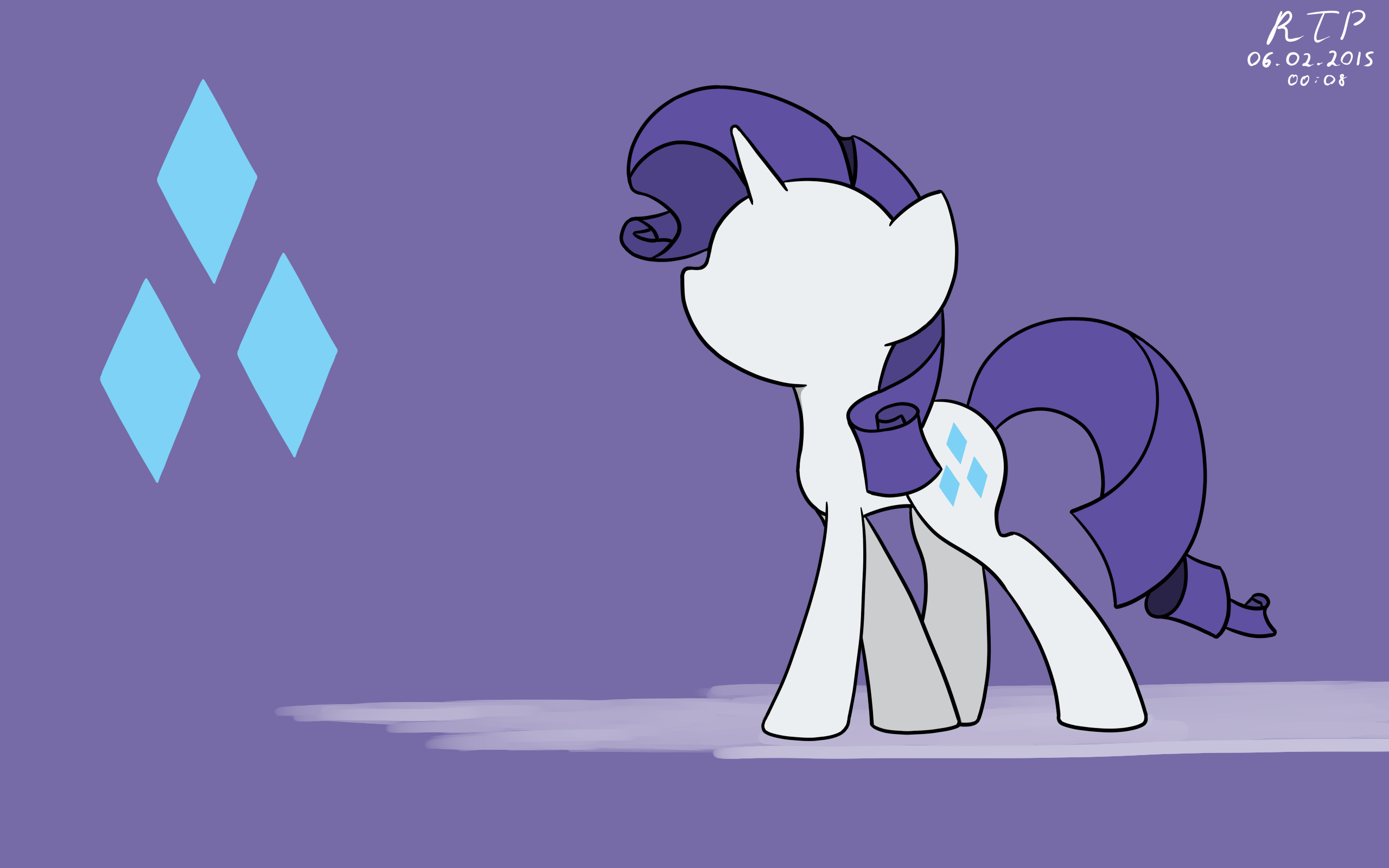 Minimalistic Rarity by raritytinypony