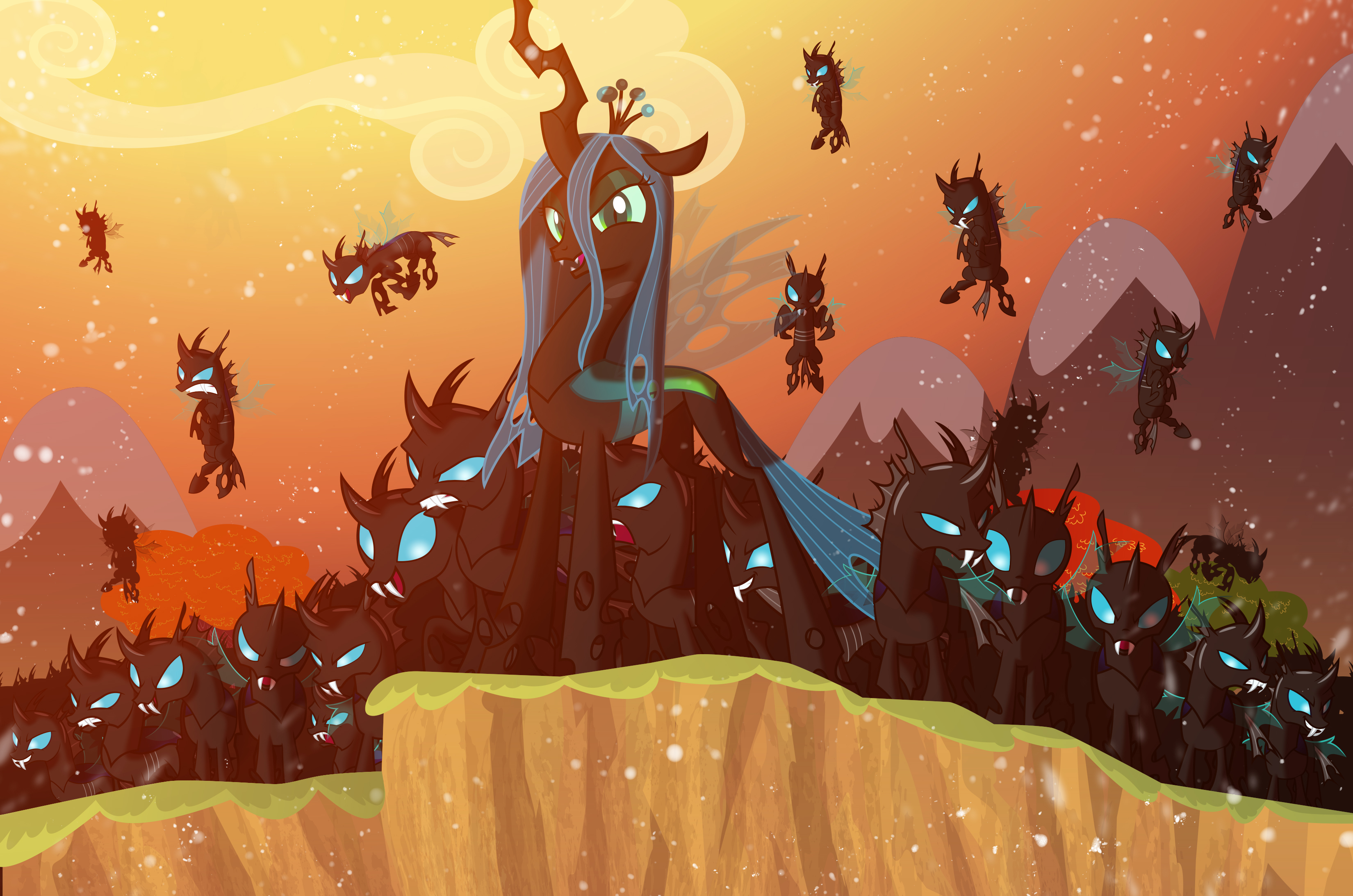 Chrysalis army sundown by Light262