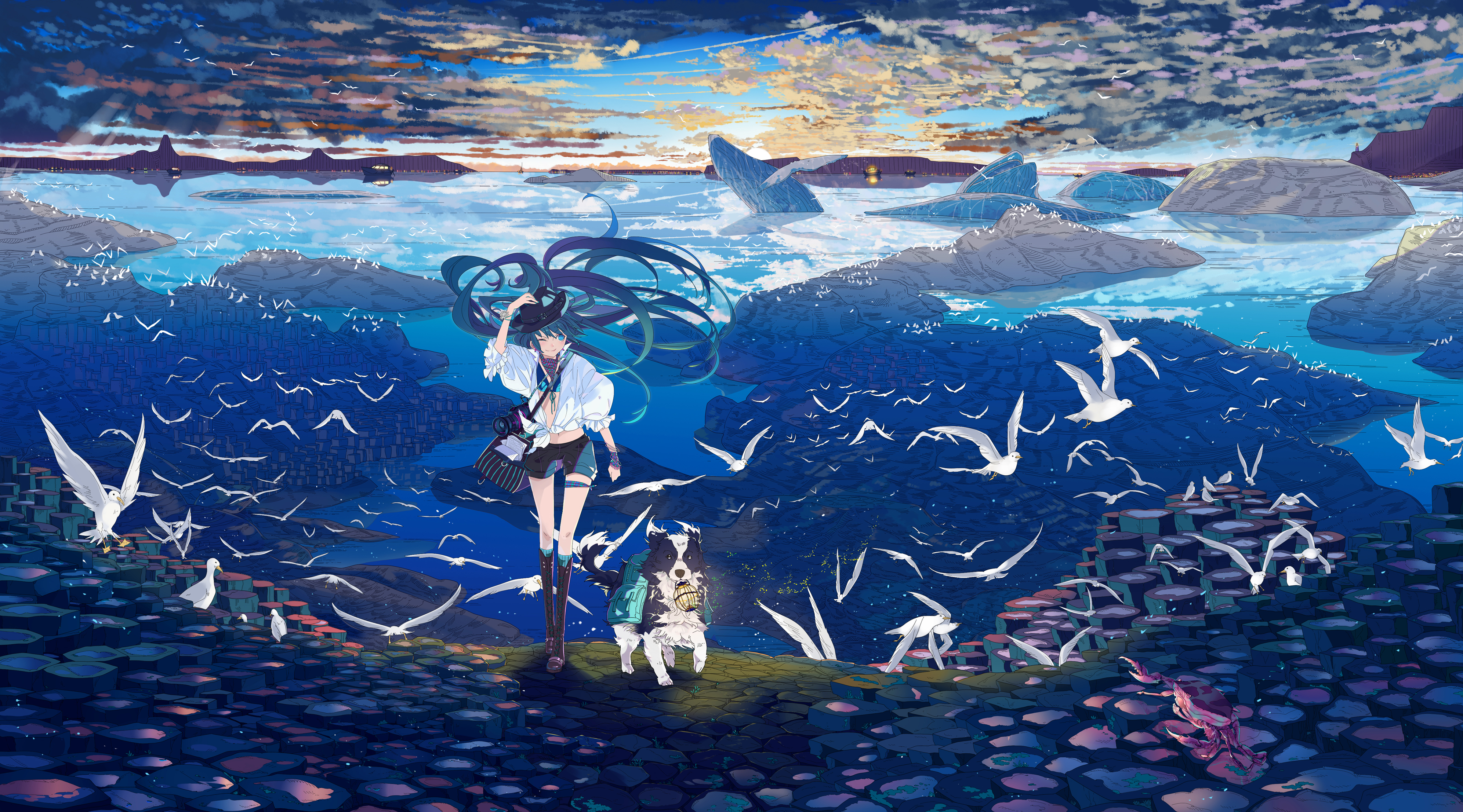 Miku in Giant's Causeway by HaiP (嗨P)