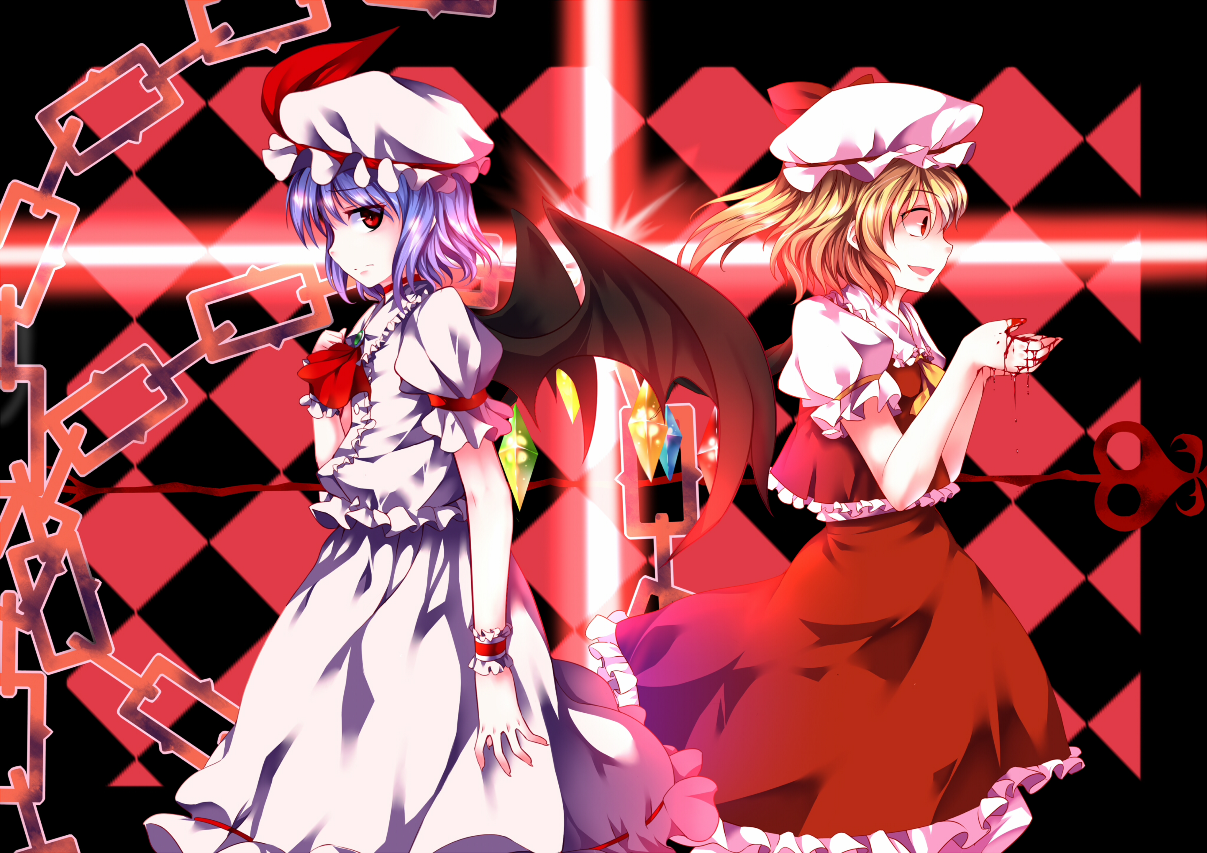 レミリア フランドール By Yomihora 黄泉洞 O O Touhou My Little Wallpaper The Wallpaper Source That Credits Artists