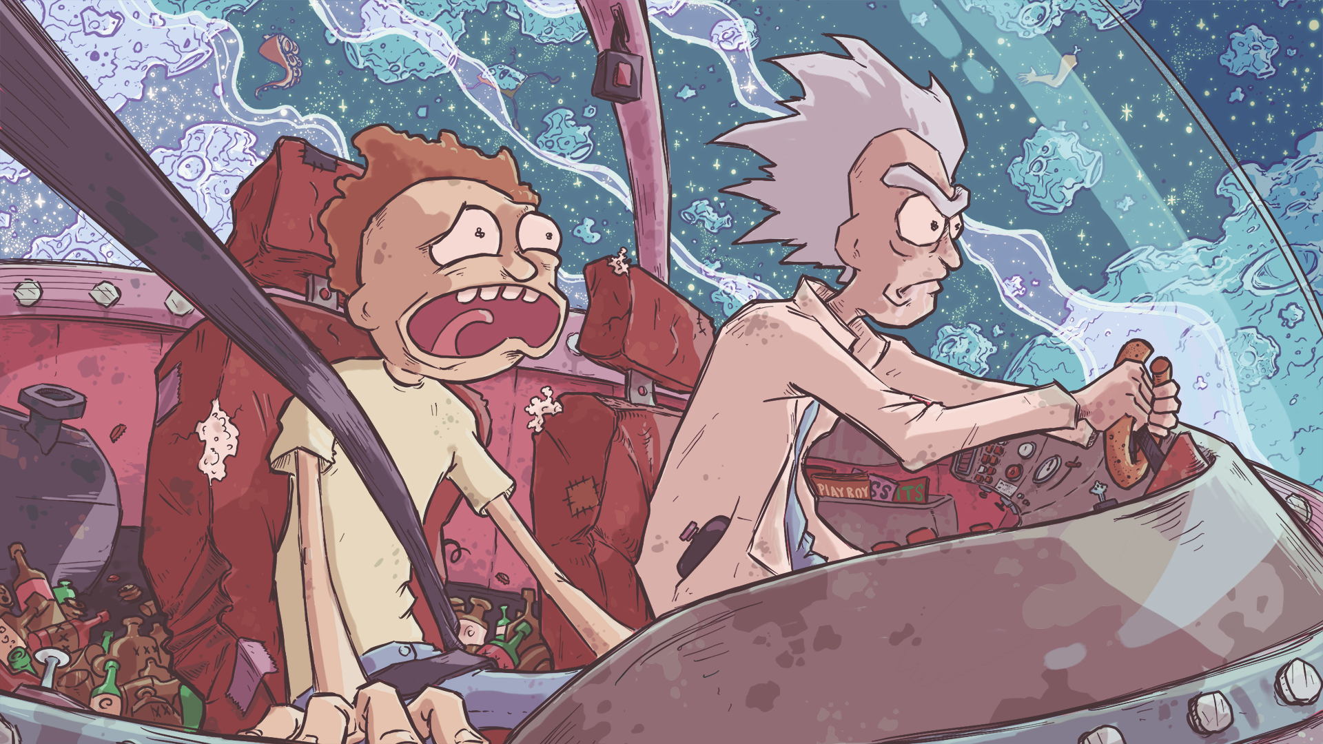 Rick and Morty (Wallpaper) by Ghotire