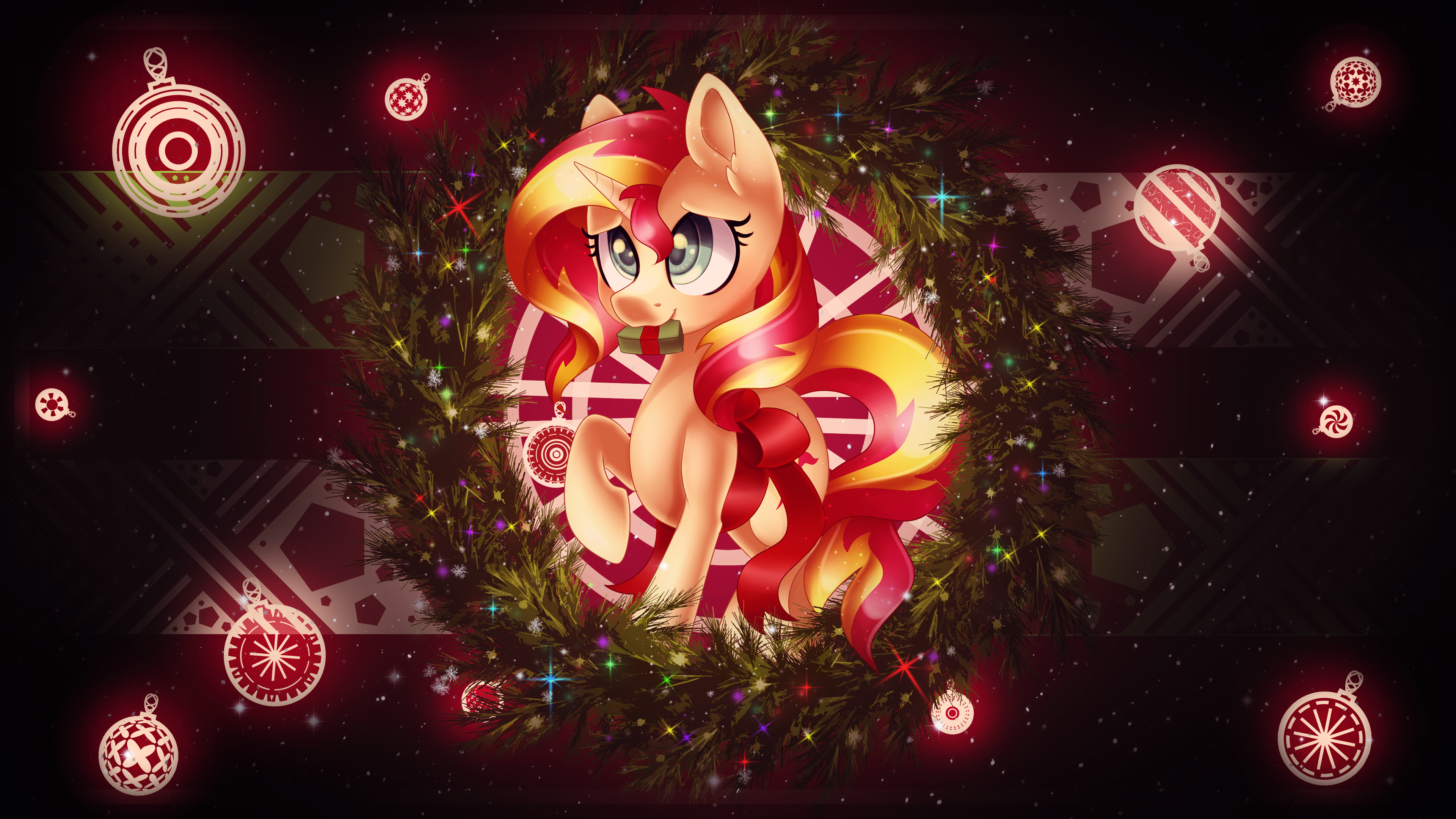 Sunset Xmas by Scarlet-Spectrum and skrayp