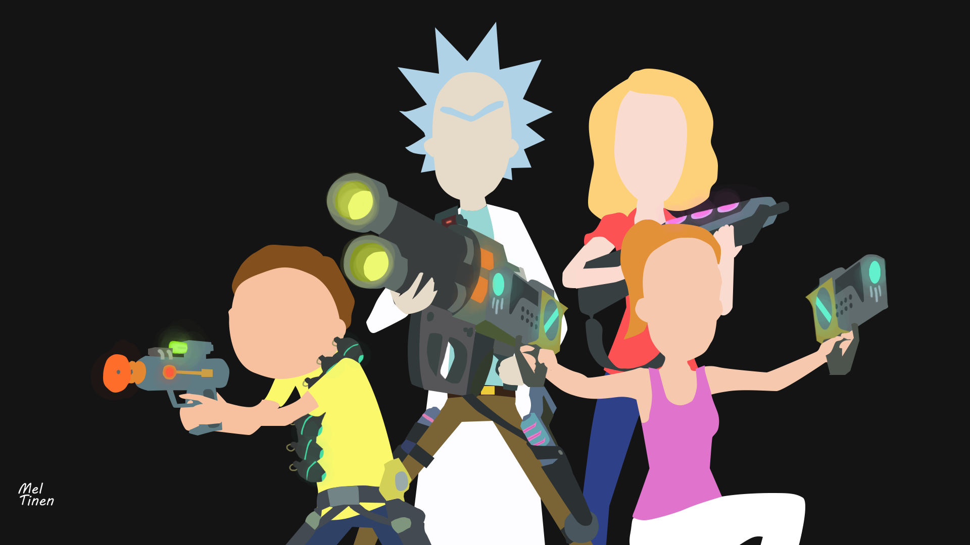  Rick and Morty - Minimalist Wallpaper by Meleusou