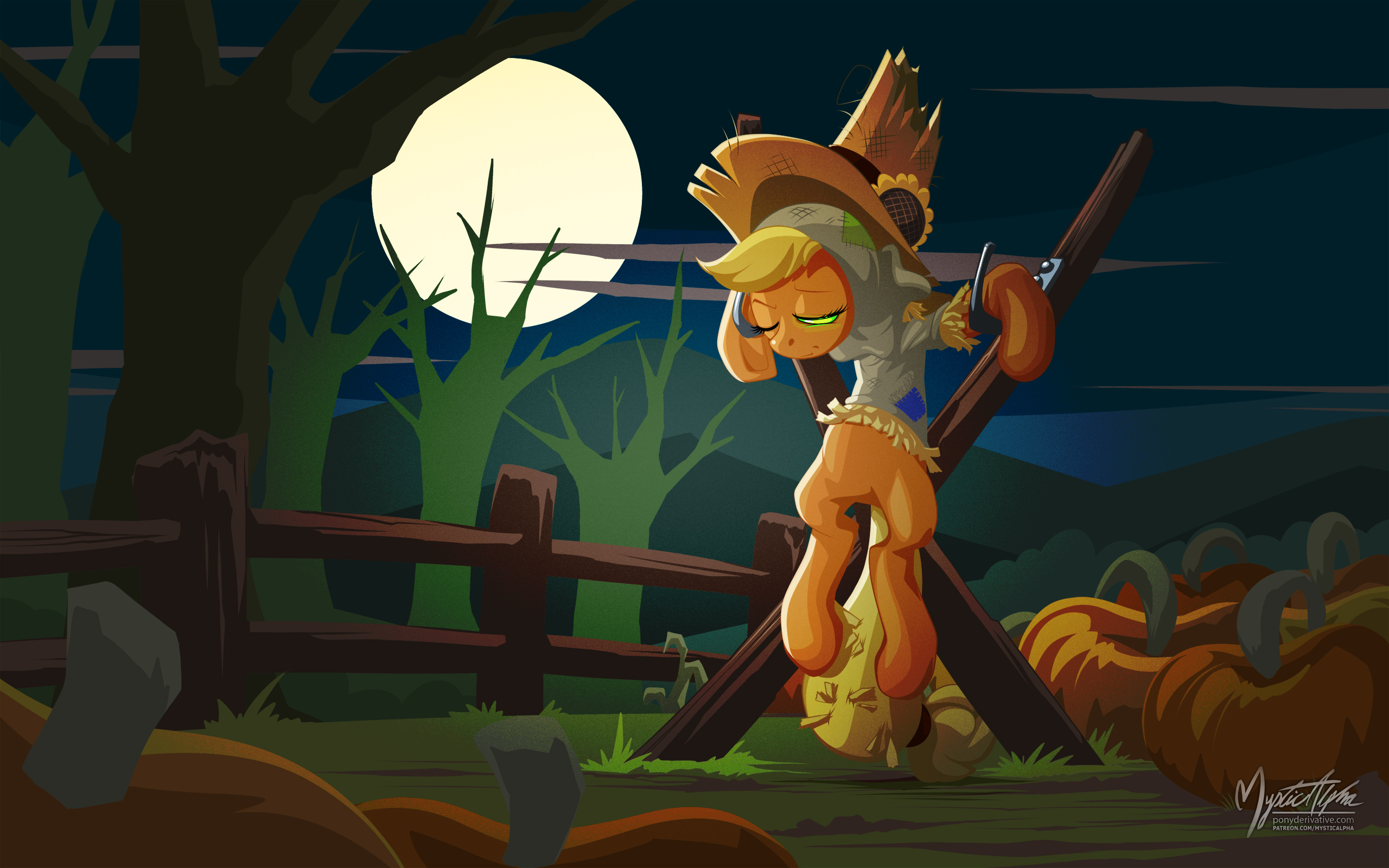 Applejack Scarecrow by mysticalpha