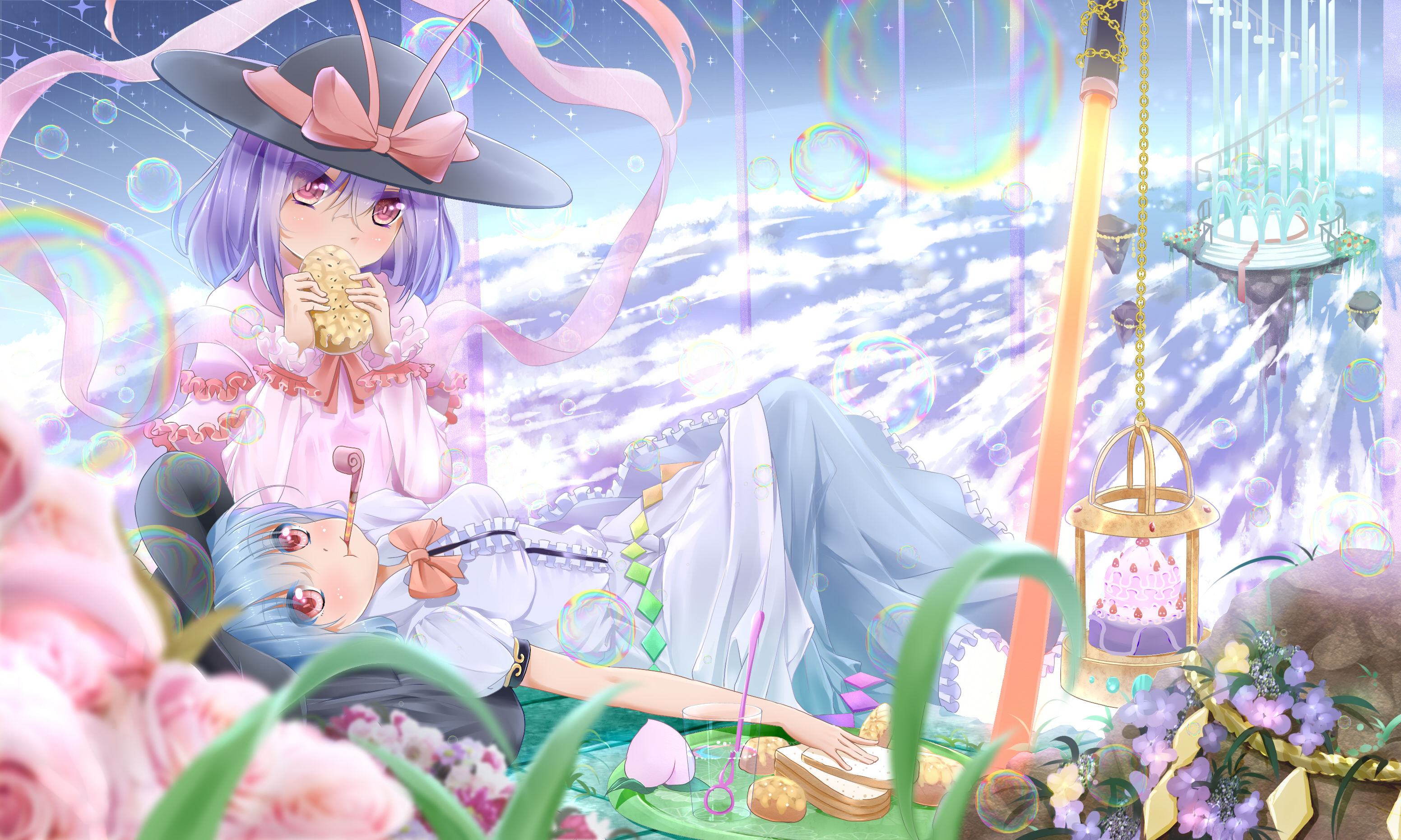 天子与衣玖的天界花园 By Xuanlin Jingshuang 喧静 Touhou Wallpapers My Little Wallpaper Wallpapers Are Magic