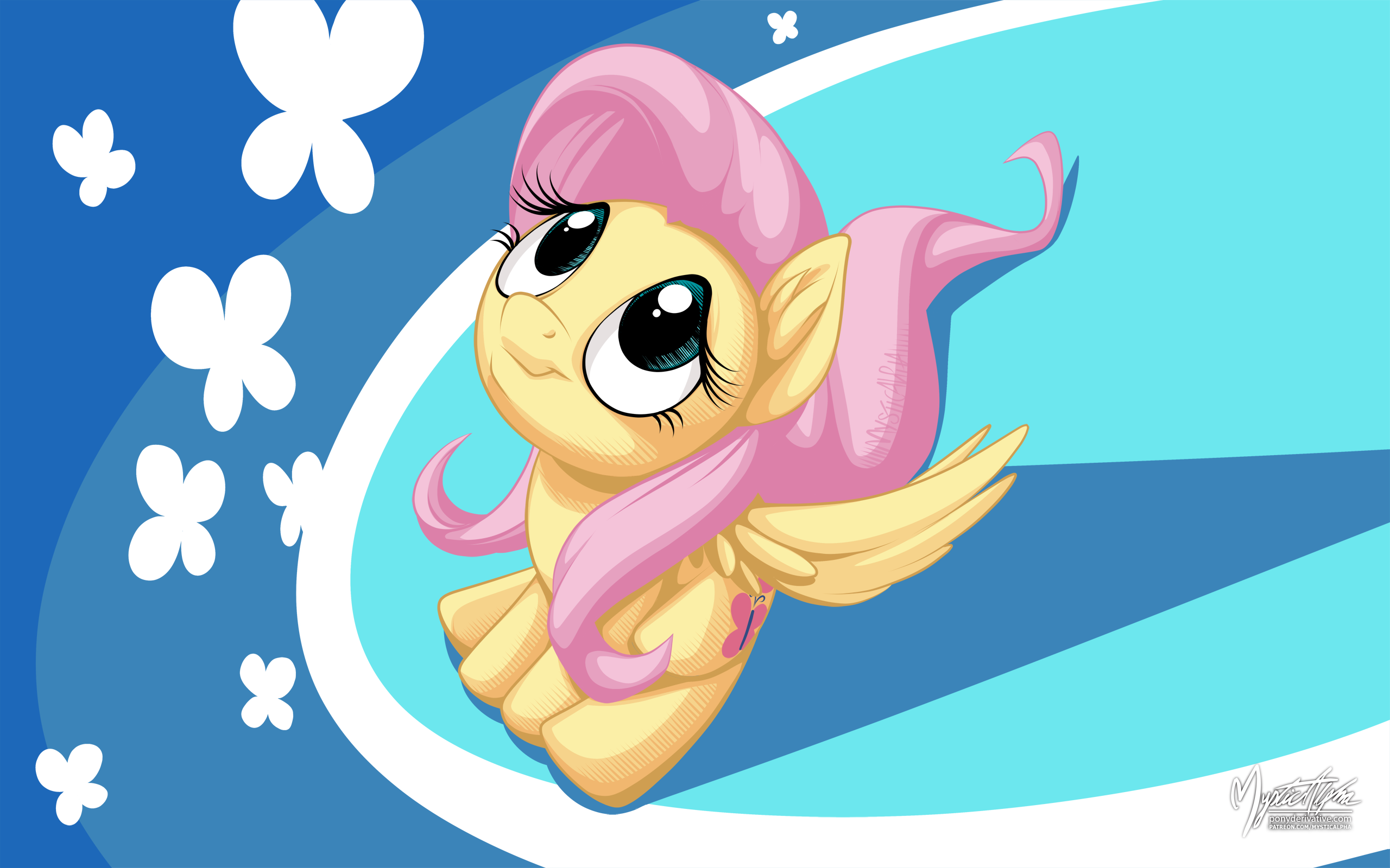 Fluttershy Up by mysticalpha