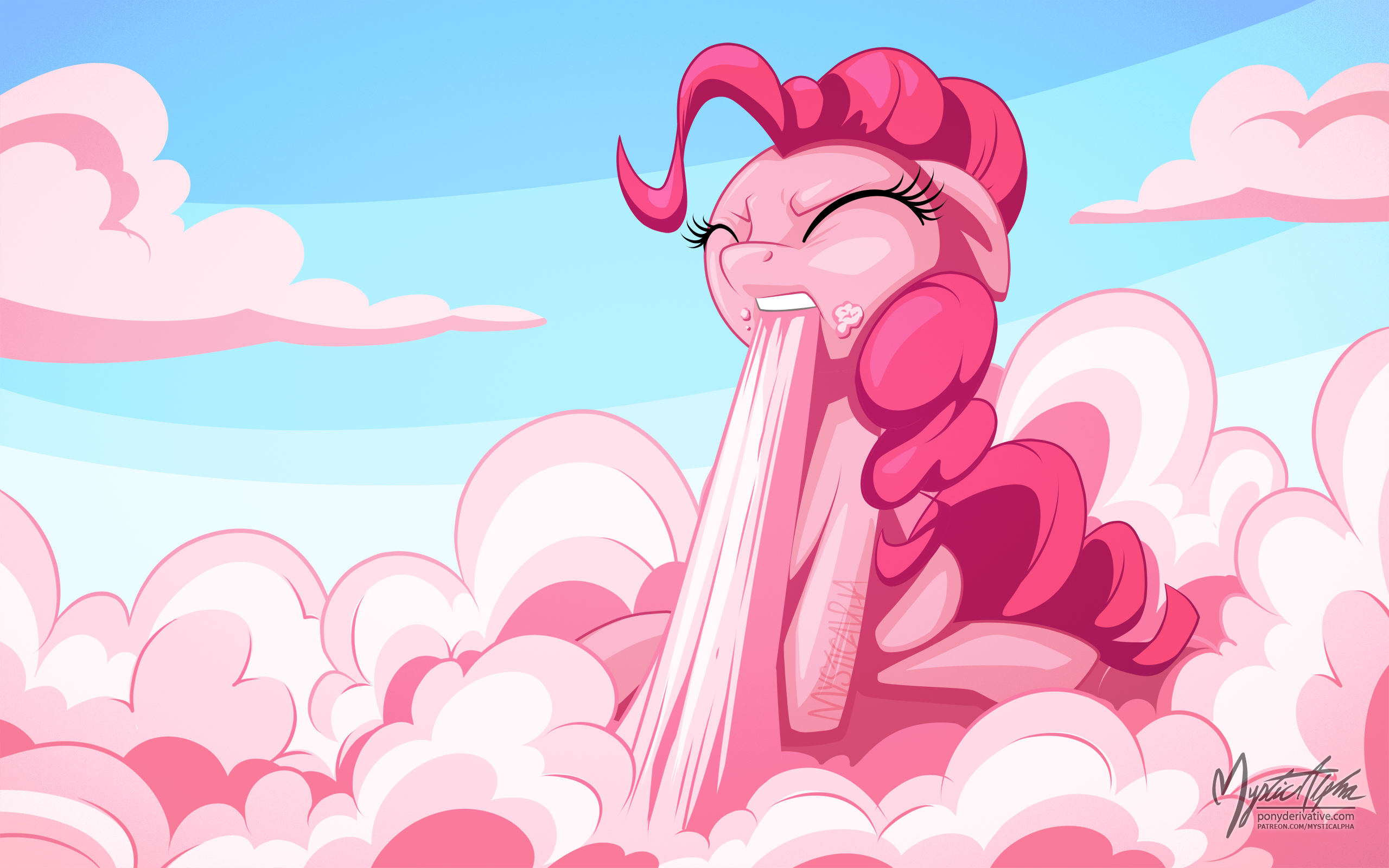 Pinkie Cotton Candy Clouds by mysticalpha