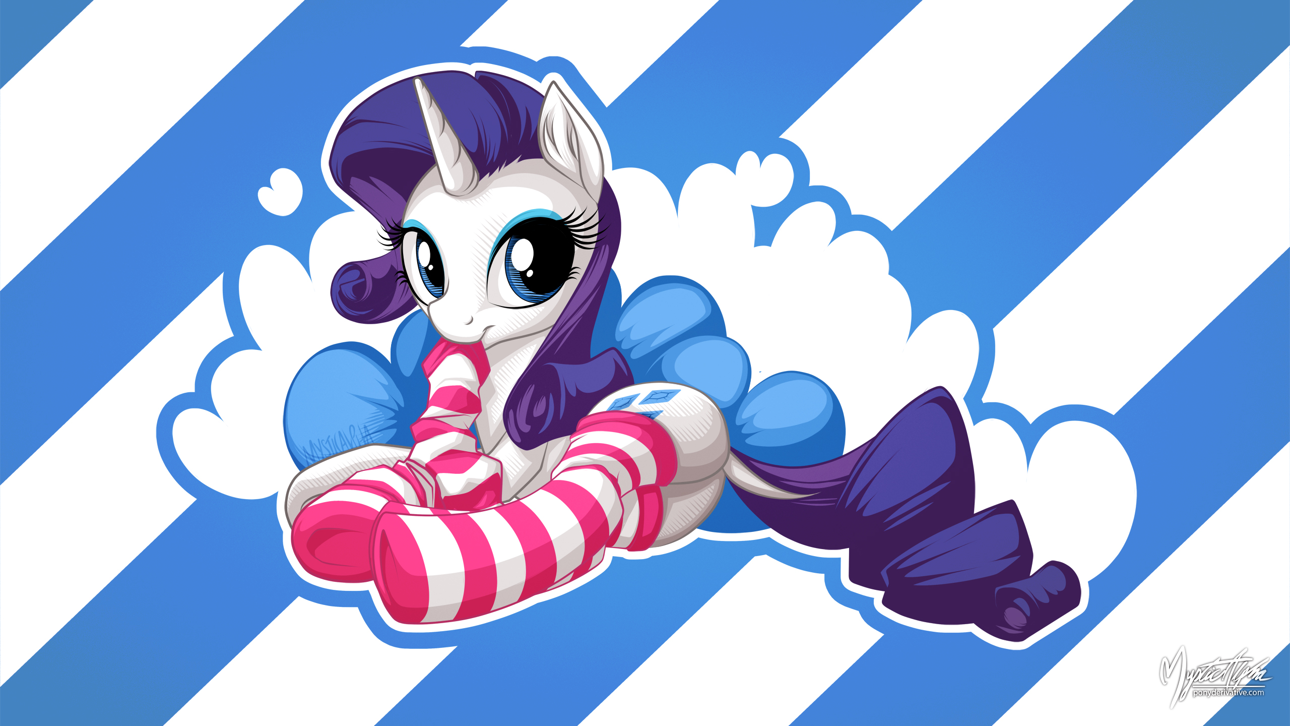 Rarity in Stocking [Saucy] 16:9 by mysticalpha