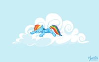 Rainbow Dash on a Cloud 07