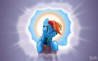 Rainbow Dash on a Cloud 06