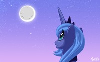 Luna looking at moon