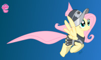Fluttershy with armor from ancient Pegasus warrior