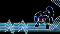 Vinyl Scratch Glow Wallpaper