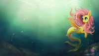 Fluttershy the Seapony Wallpaper