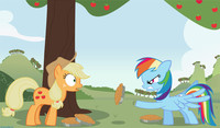 Rainbow Dash and Applejack