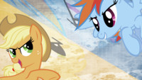 AppleJack Vs RainbowDash AS Wallpaper