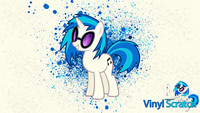 Vinyl Scratch Ink Splatter Wallpaper