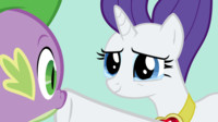 Vector of Rarity and Spike falling