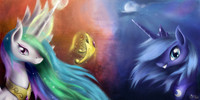 Celestia and Luna Wallpaper Edition