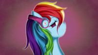 Rainbow Dash Headphones