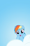 Rainbow Dash Cloud Peek iPhone/iPod Wallpaper