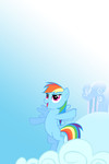 Rainbow Dash Cloud Leap iPod/iPhone Wallpaper