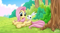 Fluttershy and Angel 1920