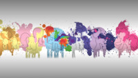 Splatter Pony Backgrounds - Mane 6 Grey [1080p]