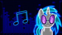 Neon Vinyl Scratch Wallpaper