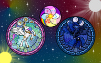 Celestial Ponies and Elements Wallpaper