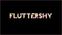 Fluttershy Simplistic Name Desktop Wallpaper