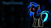 Vinyl Scratch Outline Wallpaper