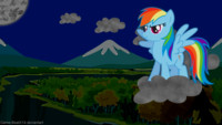 Rainbow Dash Wallpaper - Above Ghastly Gorge