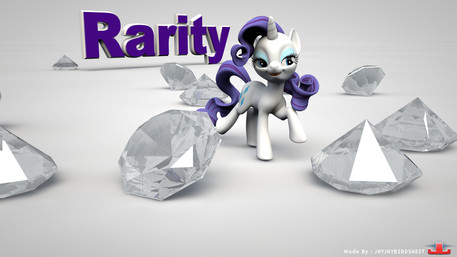 My Little Pony FIM 3D Rarity Wallpaper