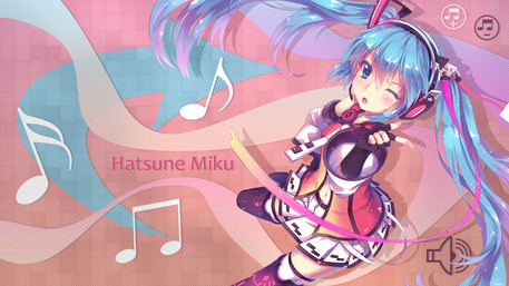 Wallpaper Hatsune Miku Song